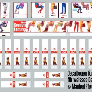 Dachwerbetafeln und Werbedecals für E1 Modelle "Dahinter stecken kluge Köpfe", VORANKÜNDIGUNG