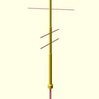 Mast mit zweiseitigen Öffnungen (für Oberleitung, Straßenbeleuchtung, H0), VORANKÜNDIGUNG