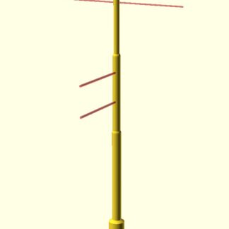 Mast mit einseitigen Öffnungen (für Oberleitung, Straßenbeleuchtung, H0), VORANKÜNDIGUNG