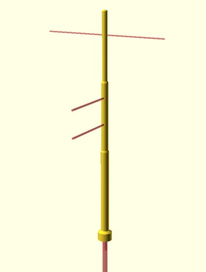 Mast mit einseitigen Öffnungen (für Oberleitung, Straßenbeleuchtung, H0), VORANKÜNDIGUNG