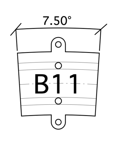 B11 Bogen R189 7,5° G=12