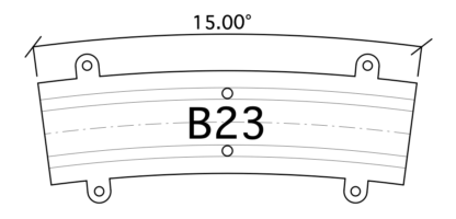 B23 Bogen R273 15° G=12