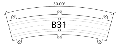 B31 Bogen B31 R189 30° G=12