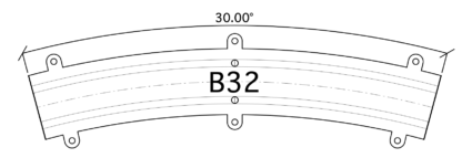B32 Bogen R231 30° G=12