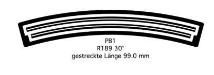 Gleis Kurve (PB1 Profil R189 30° G=12)