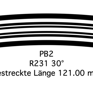 Gleis Kurve (PB2 Profil R231 30° G=12)