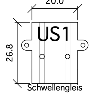 US1 Übergang Schwellengleis G=12