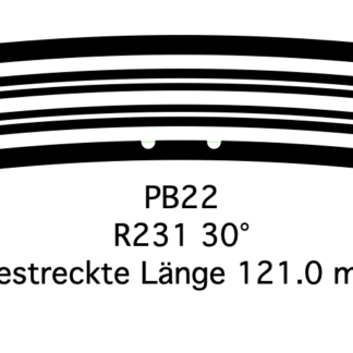 Gleise Kurve (PB22 Profil R231 30° G=9)