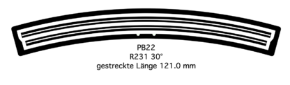 Gleise Kurve (PB22 Profil R231 30° G=9)
